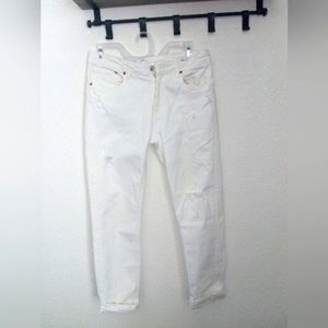 Zara white jeans the slim boyfriend